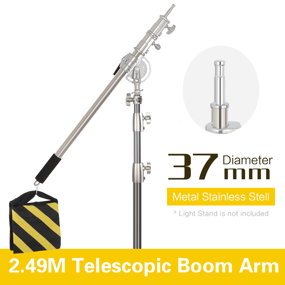 Photography Lighting Set - Kit de aço inoxidável com braço