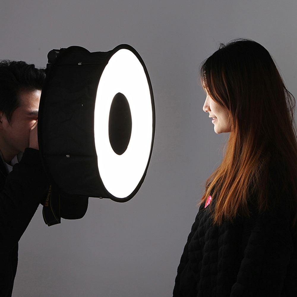 Photography Lighting Diffuser - 45cm anel softbox speedlight estilo redondo