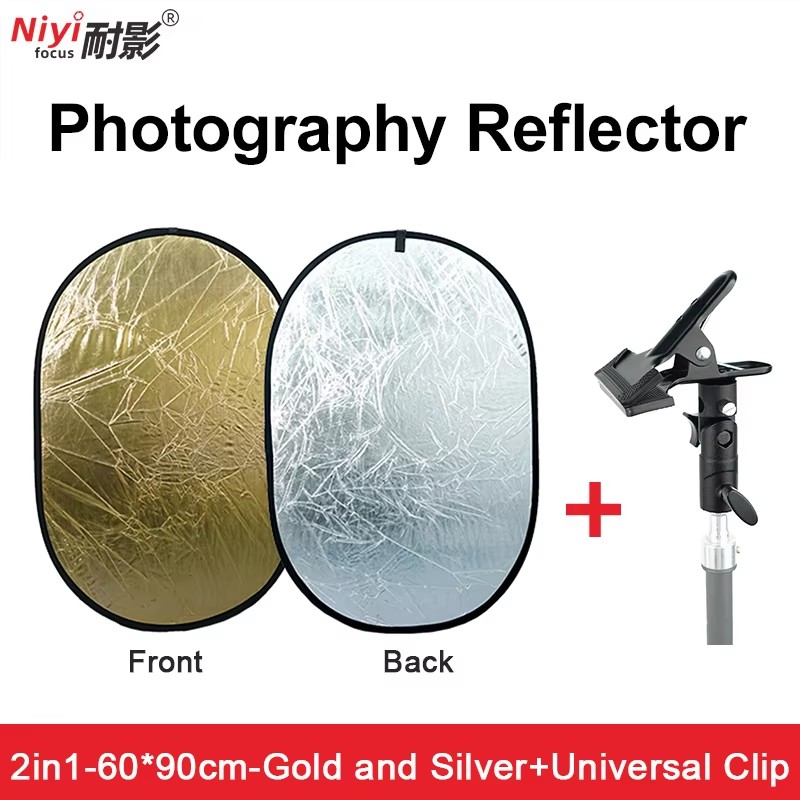 Photography Lighting Diffuser - Refletor Portátil Redondo 2 em 1