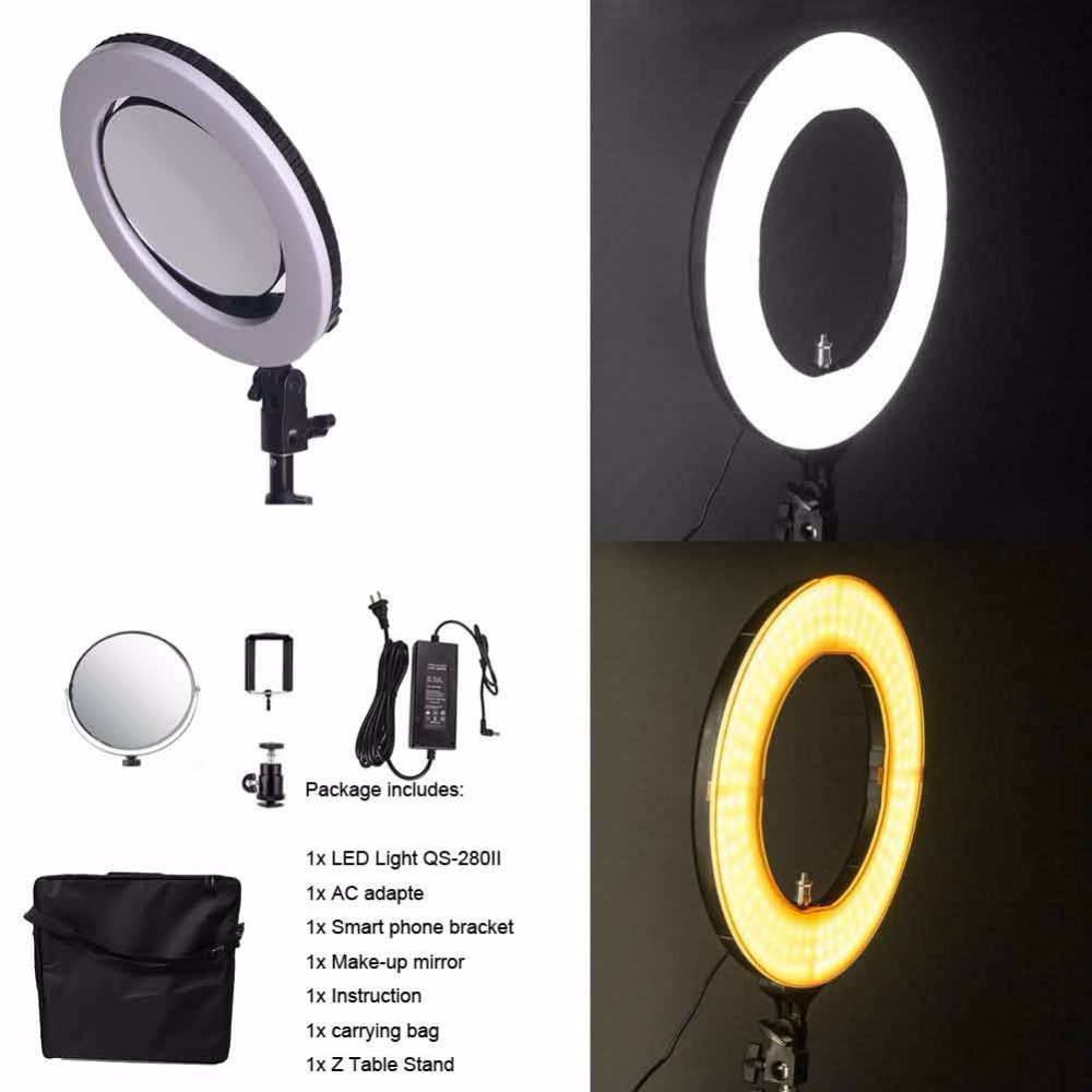 Photography Lighting Learning - 10 ''QS-280II 95RA Biolor LED Anel