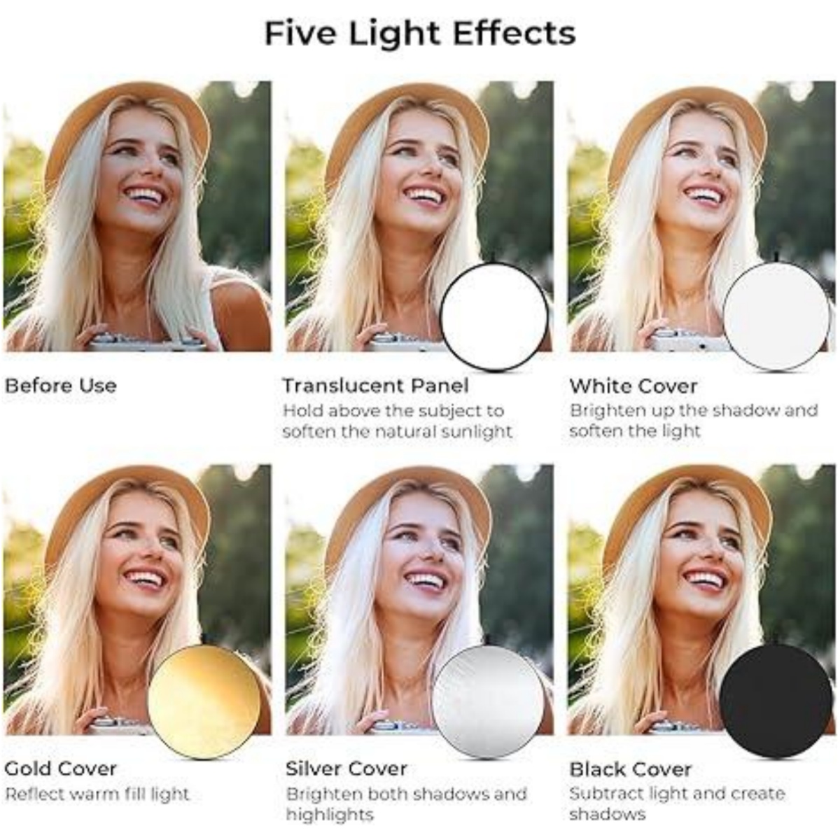 HUANYINGBJB Portátil 5 em 1 Re - Photography Lighting Diffuser avaliação e preço
