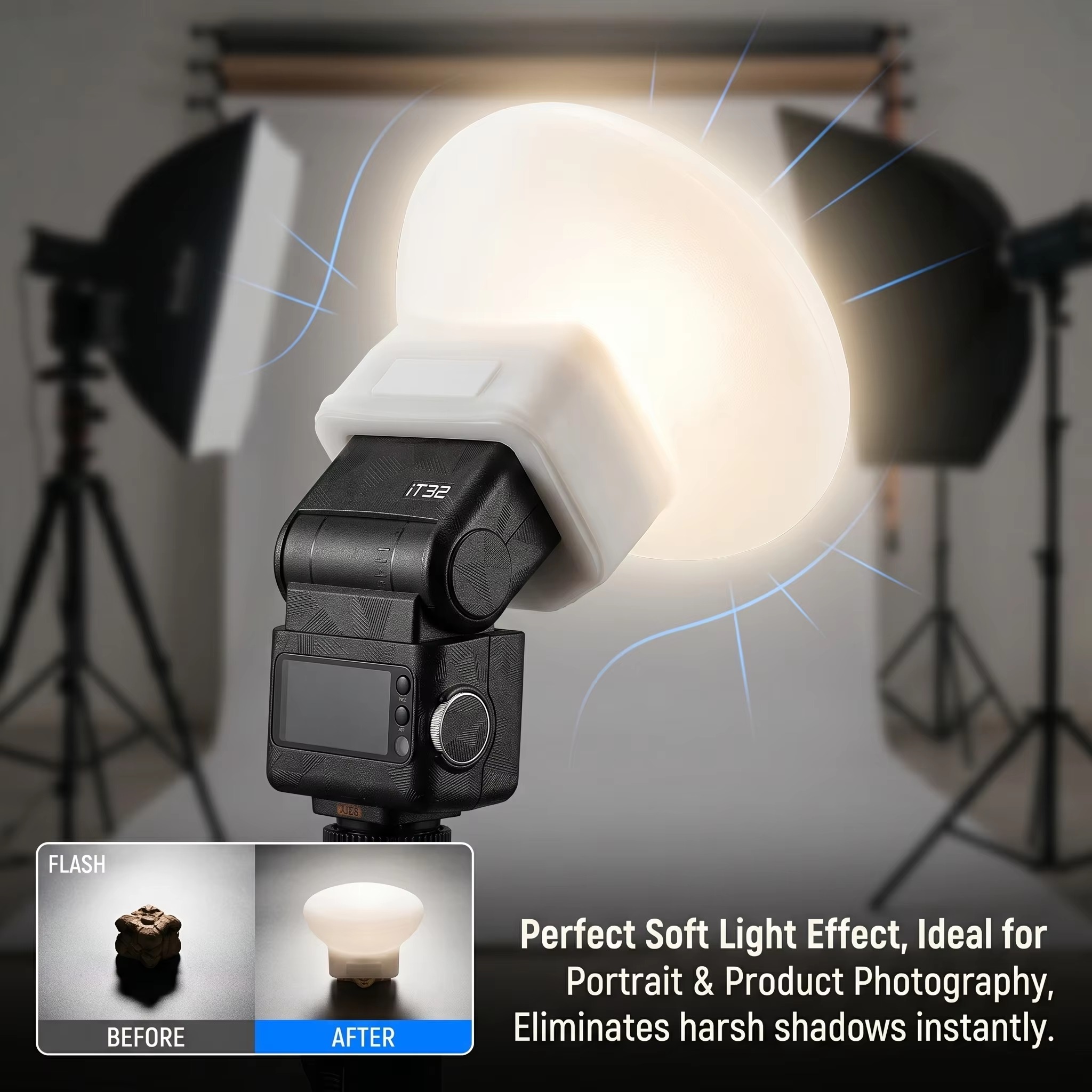 Capa Difusora de Silicone para - Photography Lighting Diffuser avaliação e preço