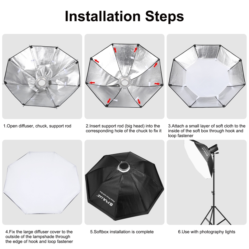 Puluz-softbox octagon para fot - Photography Lighting Diffuser avaliação e preço