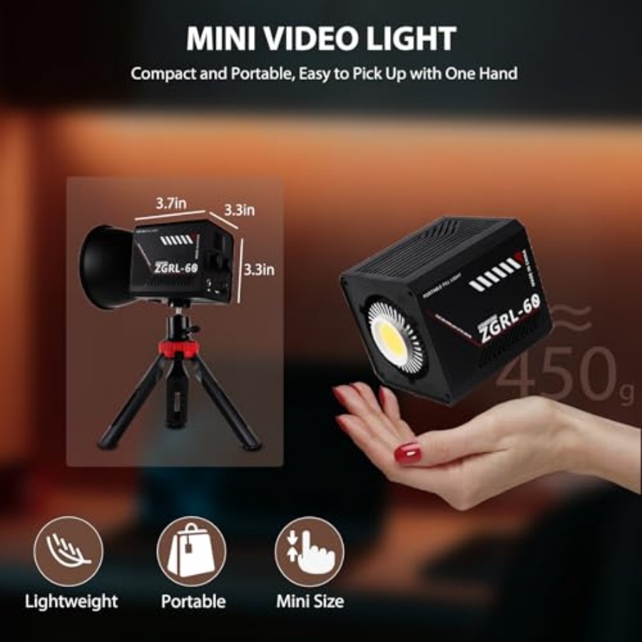 Luz de vídeo LED COB de 60W po - Photography Lighting Handheld avaliação e preço