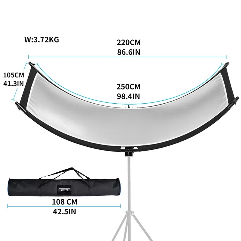 Selens 4-em-1 tipo u 105x260cm - Photography Types Of Lighting avaliação e preço
