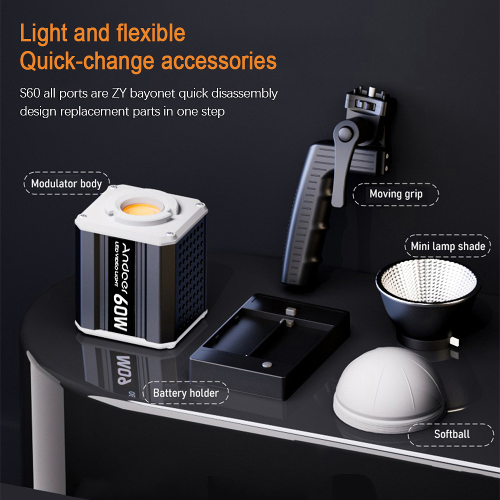 Andoer tricolor led 60w cob fo - Photography Lighting System avaliação e preço